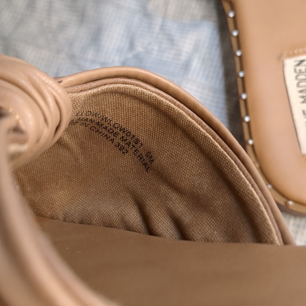 Steve Madden Willow Knot Slide Sandals In Nude - Picture 16 of 16